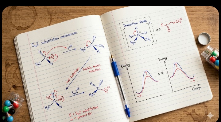 Hand-drawn Organic Reaction Mechanism