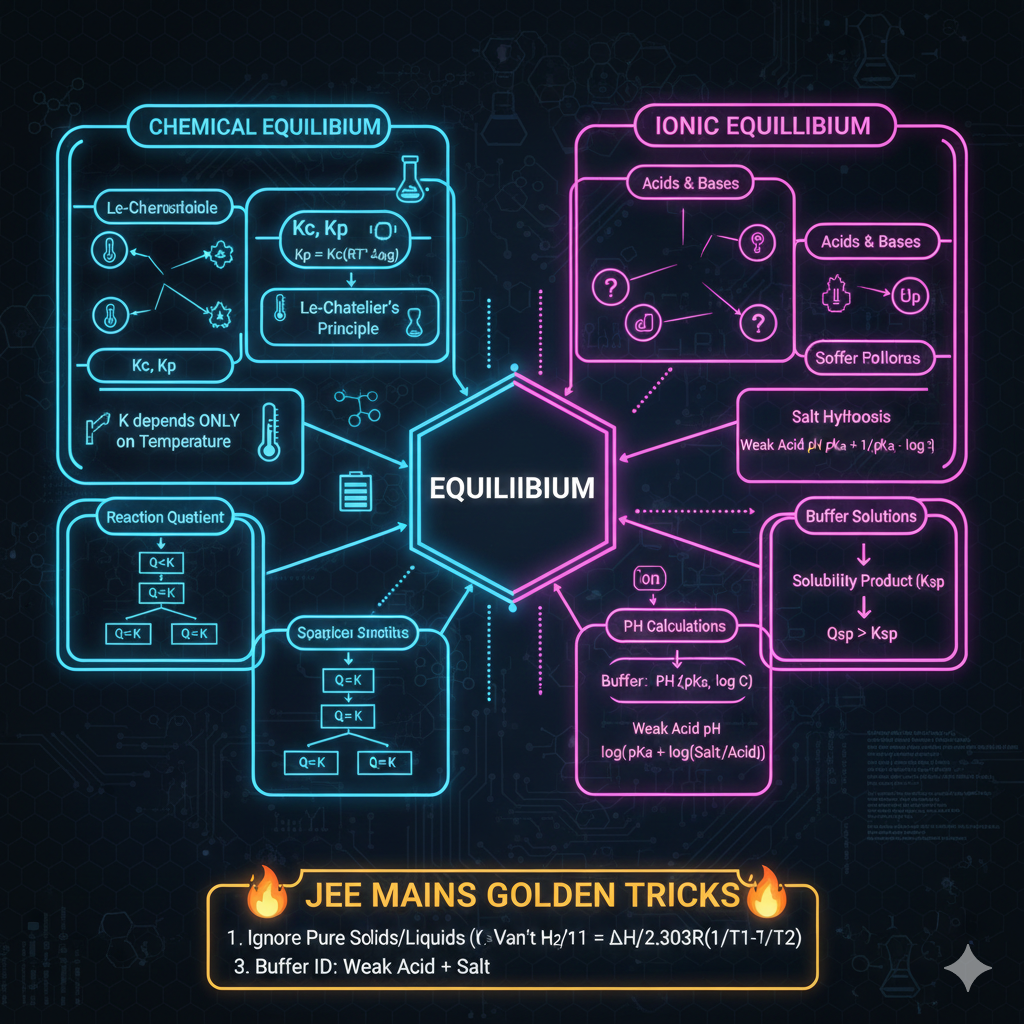 Chemical and Ionic Equilibrium Formula Sheet