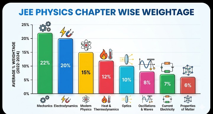 JEE Physics Chapter Wise Weightage Chart
