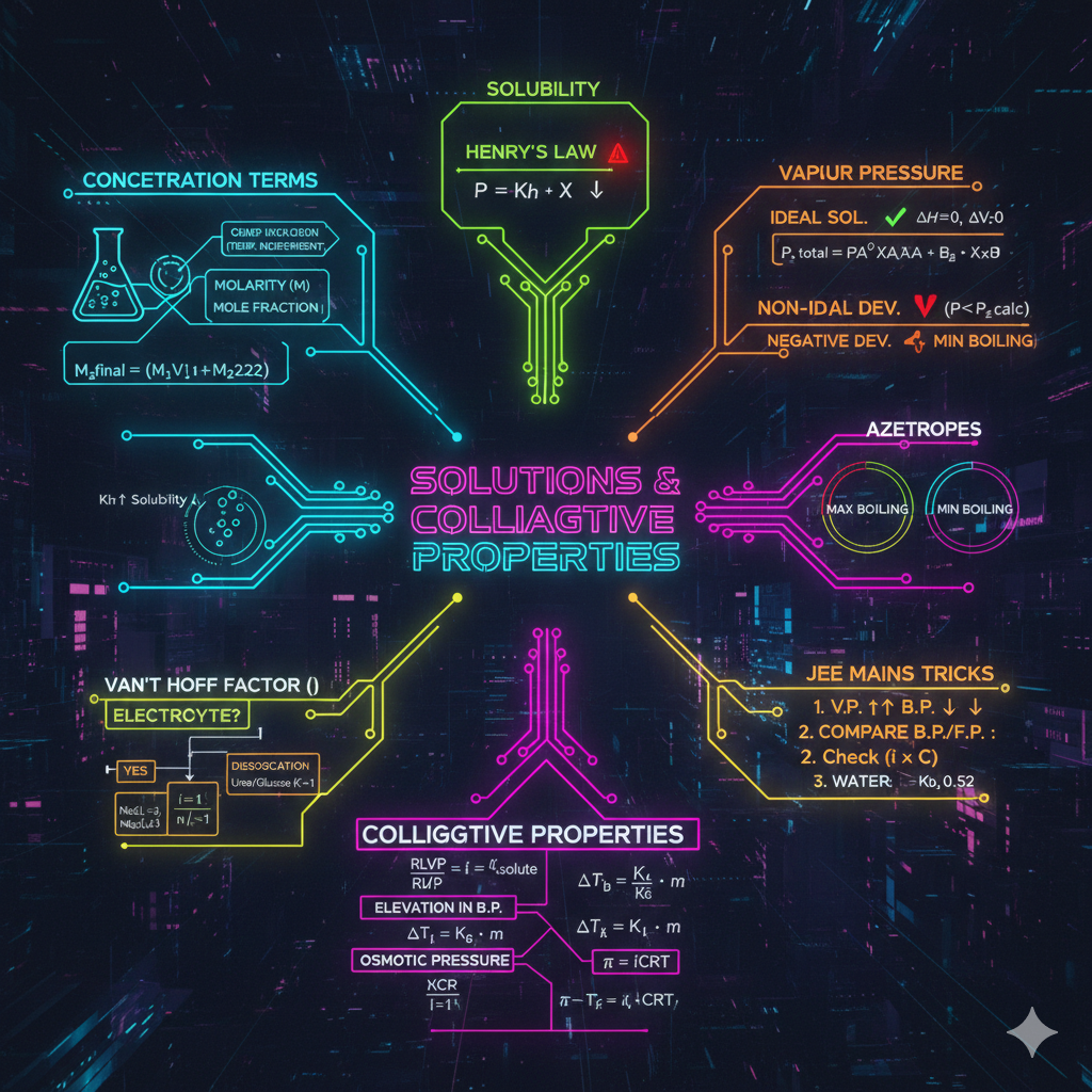 Solutions Colligative Properties and Raoult's Law Summary Chart